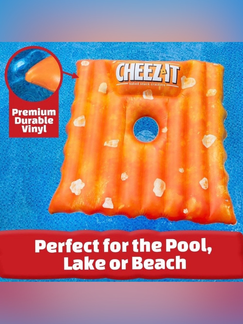 Cheez-It Inflatable Pool Float - Bright Orange - Picture 3 of 3
